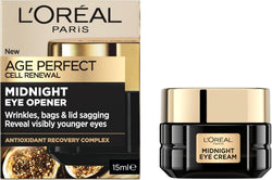 L'Oréal Paris Age Perfect Cell Renewal, Midnight Eye Opener Cream, For Mature Skin, 15ML