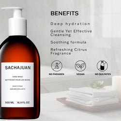 Sachajuan Hand Wash Shiny Citrus by Sachajuan for Unisex - 16.9 oz Hand Wash, 499.8 millilitre