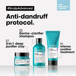 L’Oréal Professionnel Scalp Advanced Anti-Discomfort Intense Soother Treatment | Salon Grade Treatment For Sensitive Scalps | Enriched with Niacinamide | Soothes & Hydrates the Scalp |with Niacinamide | 300 ml