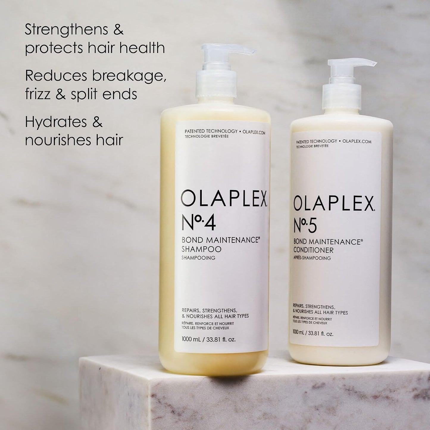 Olaplex No. 5 Bond Maintenance Conditioner, Repairs, Strengthens, & Nourishes All Hair Types, Leaving Hair Feeling Soft & Adds Shine, 1000ml