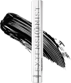 L'Oréal Paris Telescopic Extensionist Mascara, Extends lashes +5mm closer to brows*, Lash extension-like length, Clump-free formula, Washable, Black