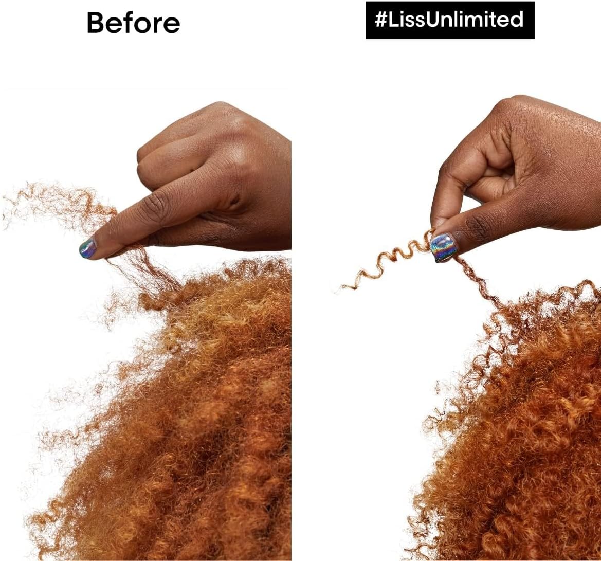 L’Oréal Professionnel Liss Unlimited Shampoo | Salon Grade Long-Lasting Frizz & Humidity Protection With Moisture | For Frizzy & Textured Hair Types, With Prokeratin | 250ml