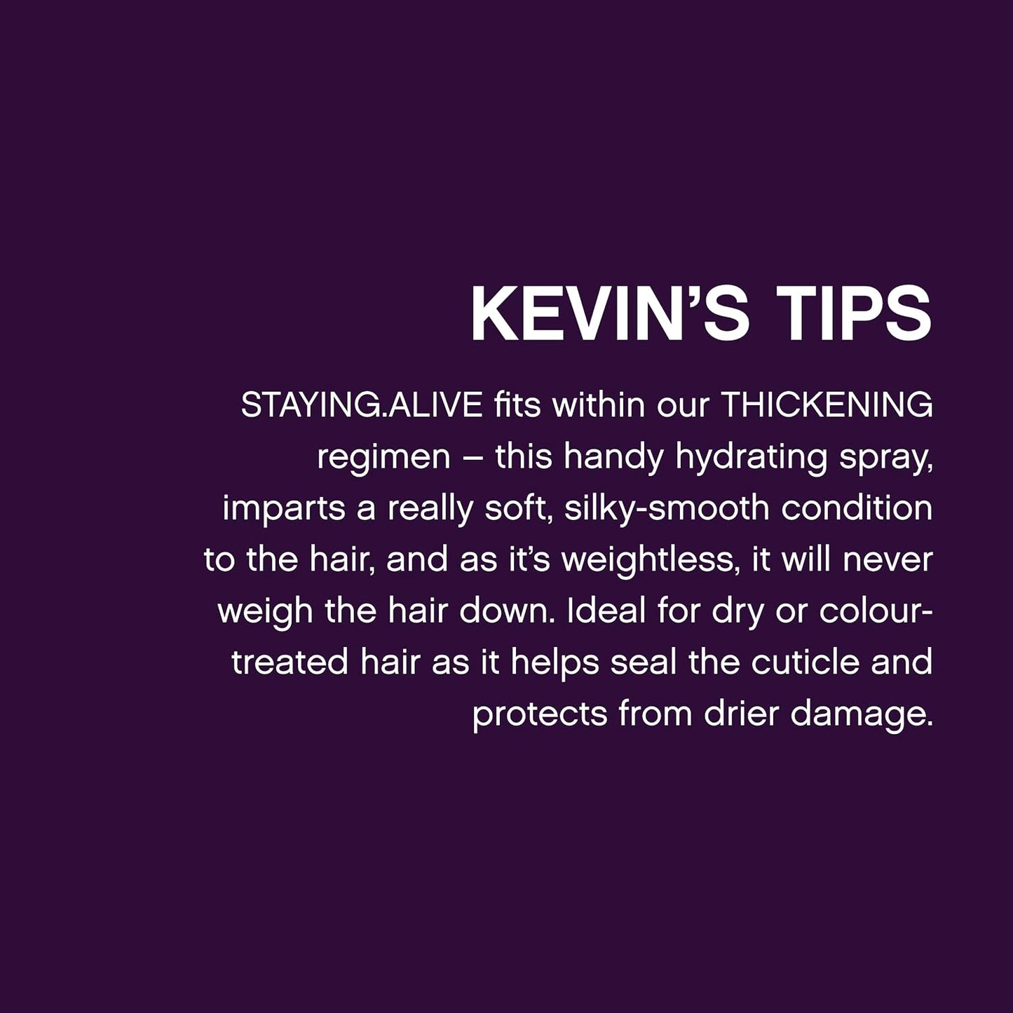 KEVIN.MURPHY YOUNG.AGAIN Dry Conditioner Spray - For Dry & Coloured Hair - Moisturising, Softening Leave In Hair Detangler, Sulphate Free Hair Conditioner with Immortelle & Babassu Oil - 100 mL