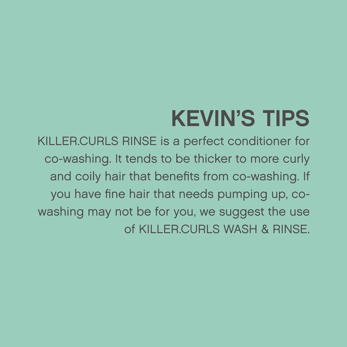 KEVIN.MURPHY KILLER.CURLS RINSE Moisturising, Curl Defining Conditioner - For Natural & Permed Curly Hair - Hydrating, Vegan Conditioner with Oat Milk for Healthy, Soft & Bouncy Curls - 250 mL