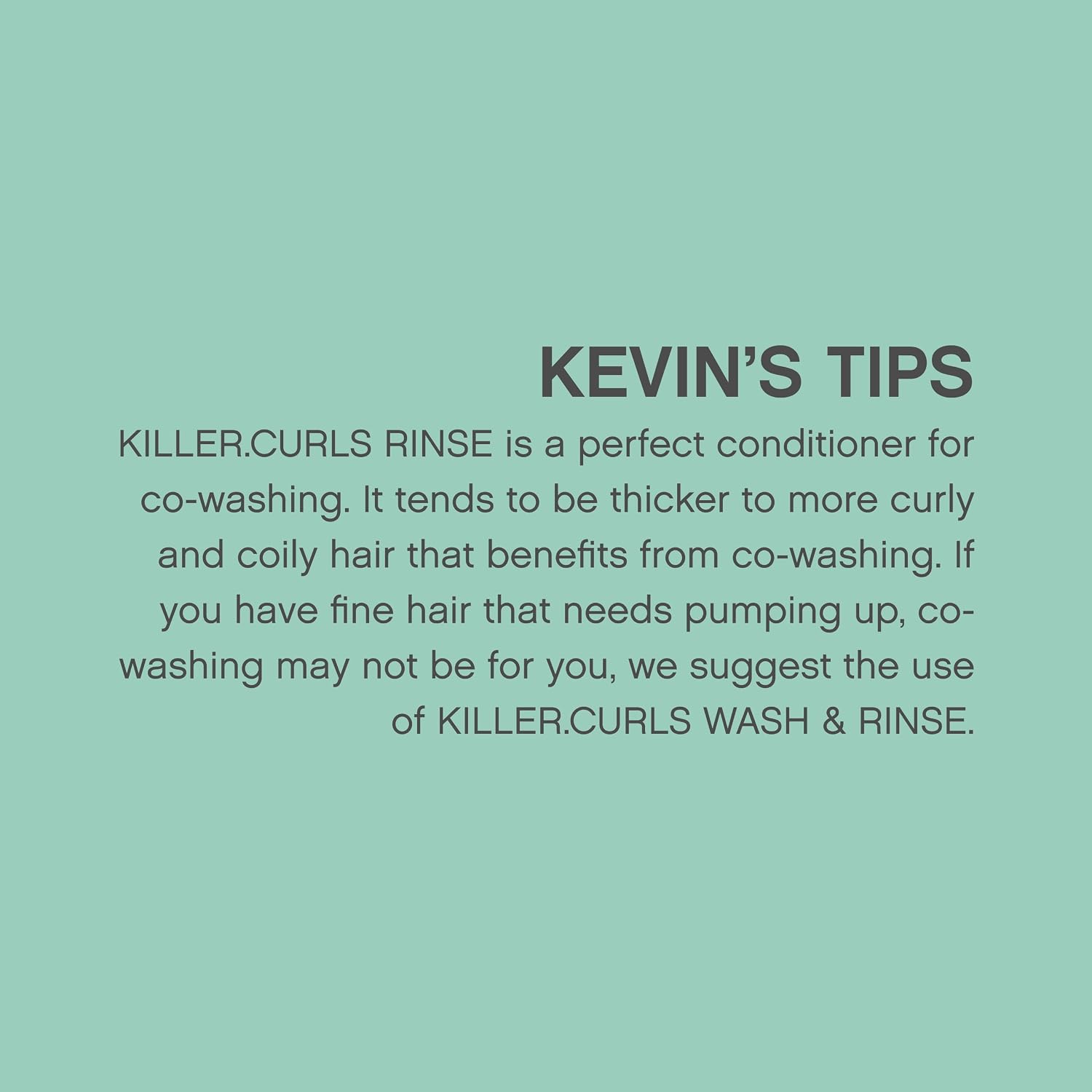 KEVIN.MURPHY KILLER.CURLS RINSE Moisturising, Curl Defining Conditioner - For Natural & Permed Curly Hair - Hydrating, Vegan Conditioner with Oat Milk for Healthy, Soft & Bouncy Curls - 250 mL