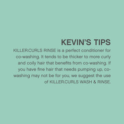 KEVIN.MURPHY KILLER.CURLS RINSE Moisturising, Curl Defining Conditioner - For Natural & Permed Curly Hair - Hydrating, Vegan Conditioner with Oat Milk for Healthy, Soft & Bouncy Curls - 250 mL
