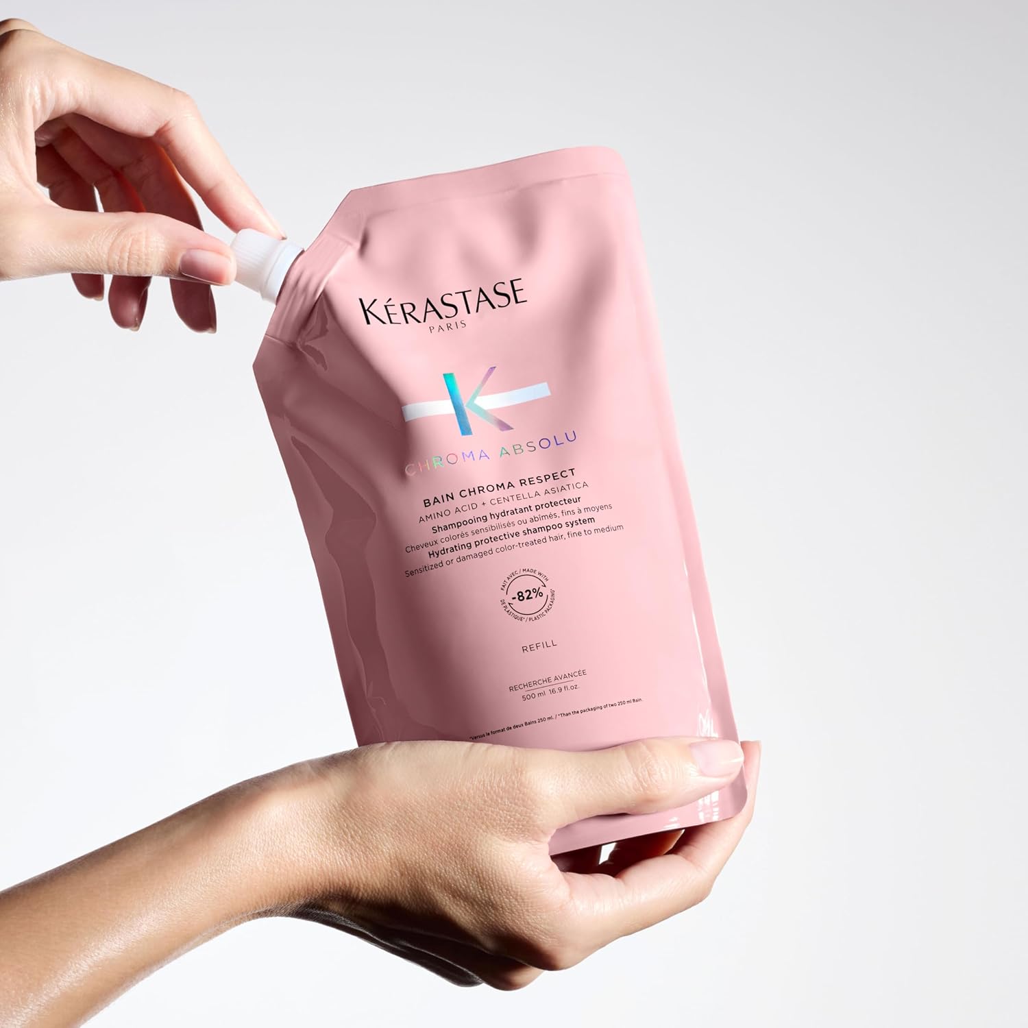 Kérastase Chroma Absolu Respect Refill Shampoo – Professional Hair Care for Shine, Repair & Smoothness 500ml