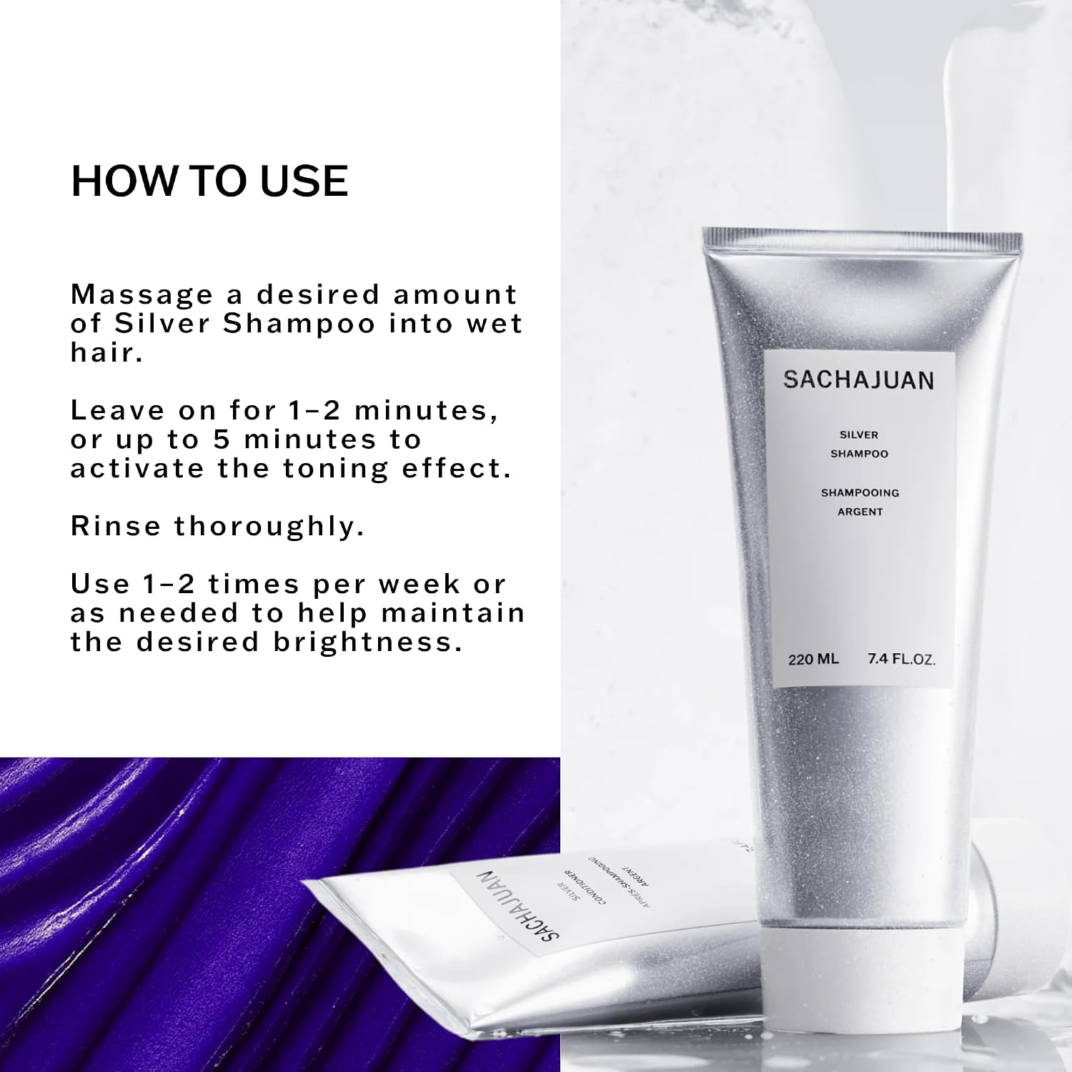 Sachajuan Silver Shampoo for Women 7.4 oz Shampoo