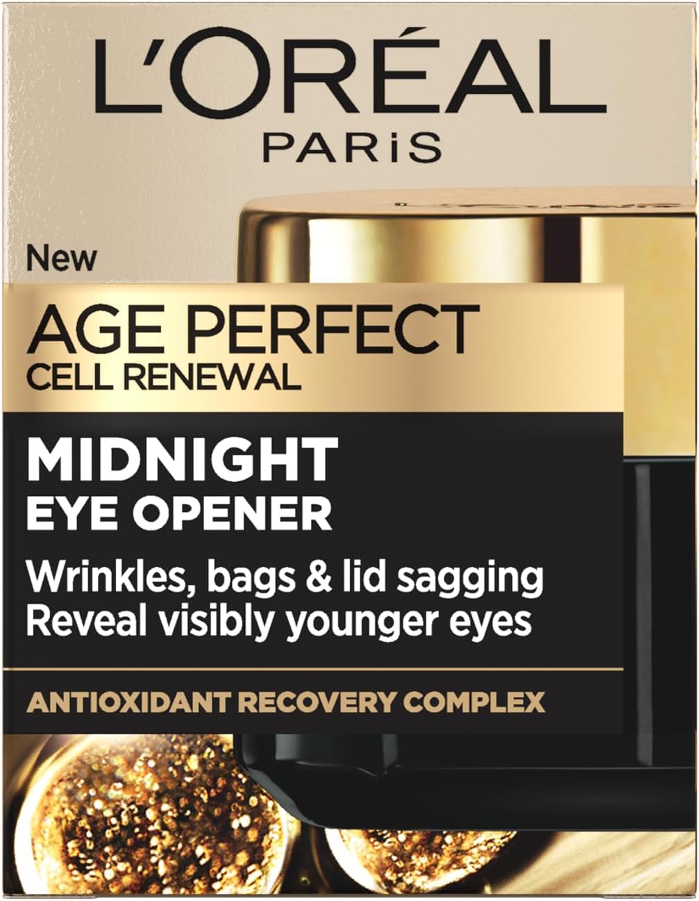 L'Oréal Paris Age Perfect Cell Renewal, Midnight Eye Opener Cream, For Mature Skin, 15ML