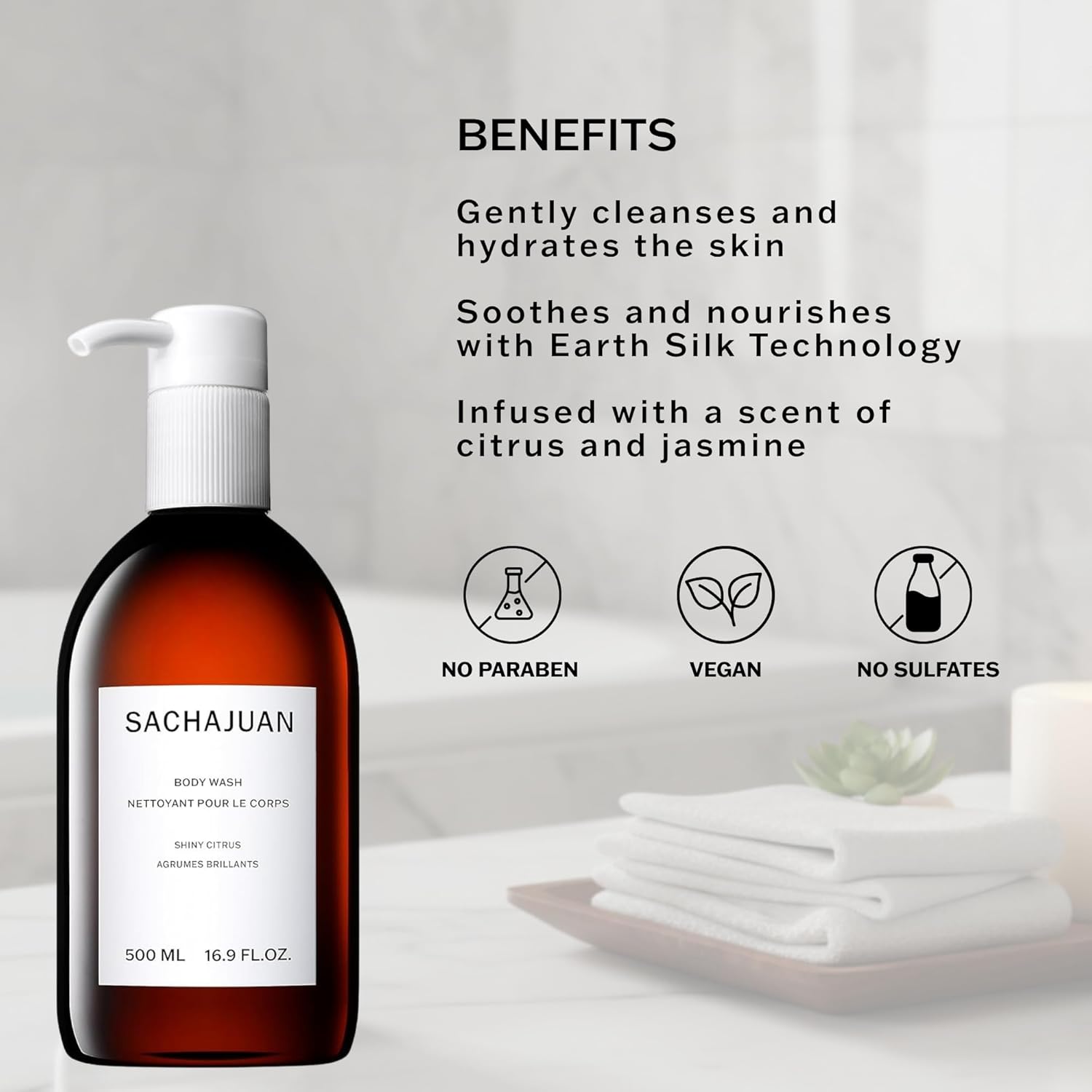 SACHAJUAN Body Wash Shiny Citrus 500 Ml