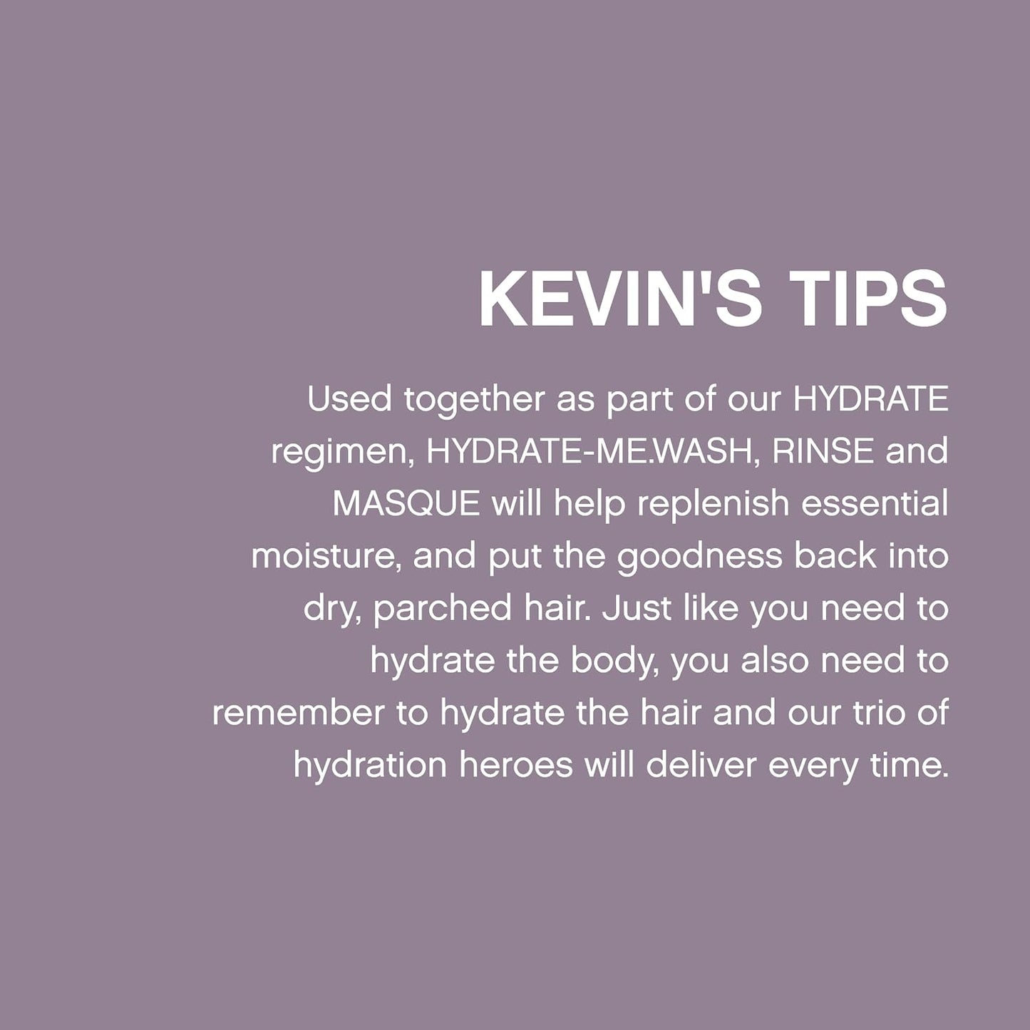 KEVIN.MURPHY HYDRATE-ME.WASH Hydrating Shampoo - For Dry, Dull & Colour-Treated Hair - Sulphate Free Colour Protect Professional Hair Shampoo with Kakadu Plum, Bergamot & Vitamins - 250 mL