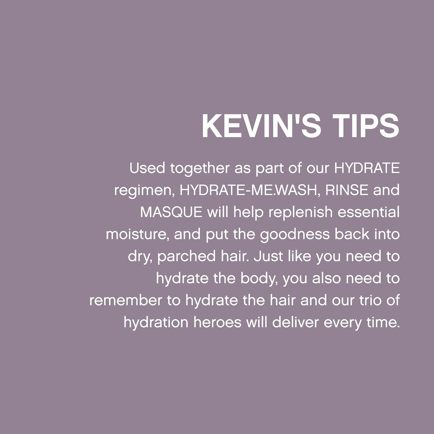 KEVIN.MURPHY HYDRATE-ME.WASH Hydrating Shampoo - For Dry, Dull & Colour-Treated Hair - Sulphate Free Colour Protect Professional Hair Shampoo with Kakadu Plum, Bergamot & Vitamins - 250 mL