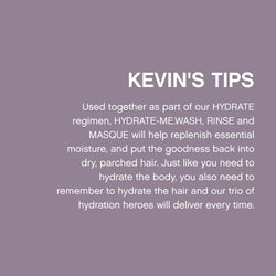 KEVIN.MURPHY HYDRATE-ME.WASH Hydrating Shampoo - For Dry, Dull & Colour-Treated Hair - Sulphate Free Colour Protect Professional Hair Shampoo with Kakadu Plum, Bergamot & Vitamins - 250 mL