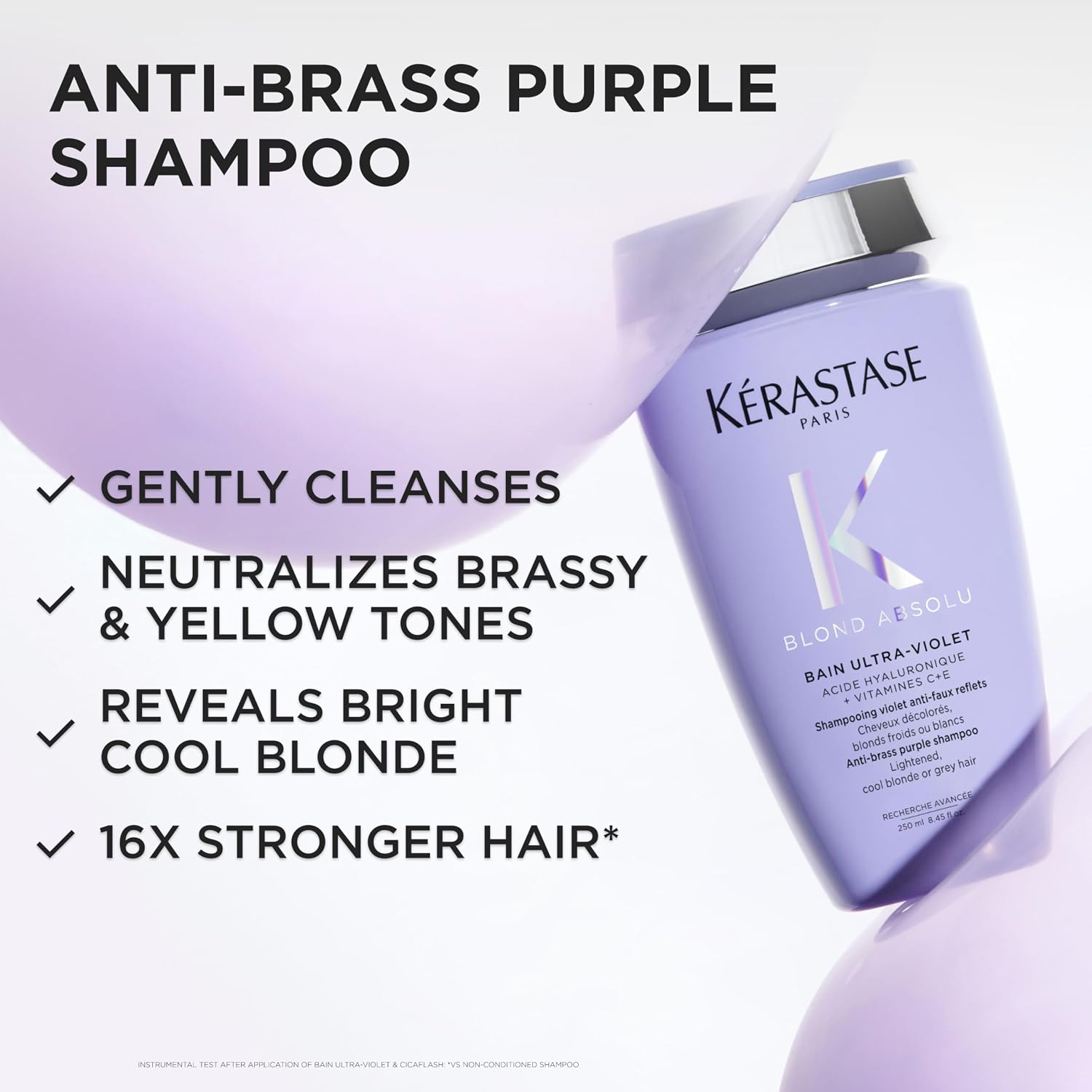 Kérastase Blond Absolu Ultra Violet Shampoo – Professional Hair Care for Shine, Repair & Smoothness 250ml