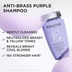 Kérastase Blond Absolu Ultra Violet Shampoo – Professional Hair Care for Shine, Repair & Smoothness 250ml