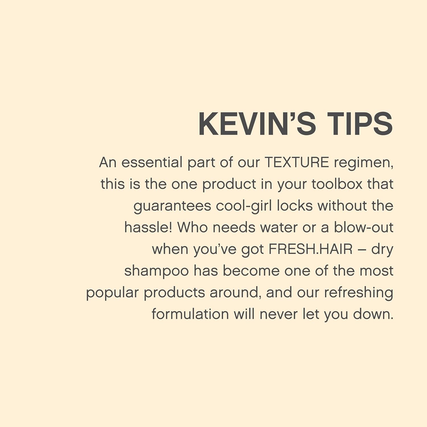 KEVIN.MURPHY FRESH.HAIR Dry Shampoo Spray - For All Hair Types/Oily Hair - Oil Absorbing, Sulphate-Free, Volumising Hair Refresher Spray with Citrus Oil, No Rinse Hair Cleaner - 250 mL