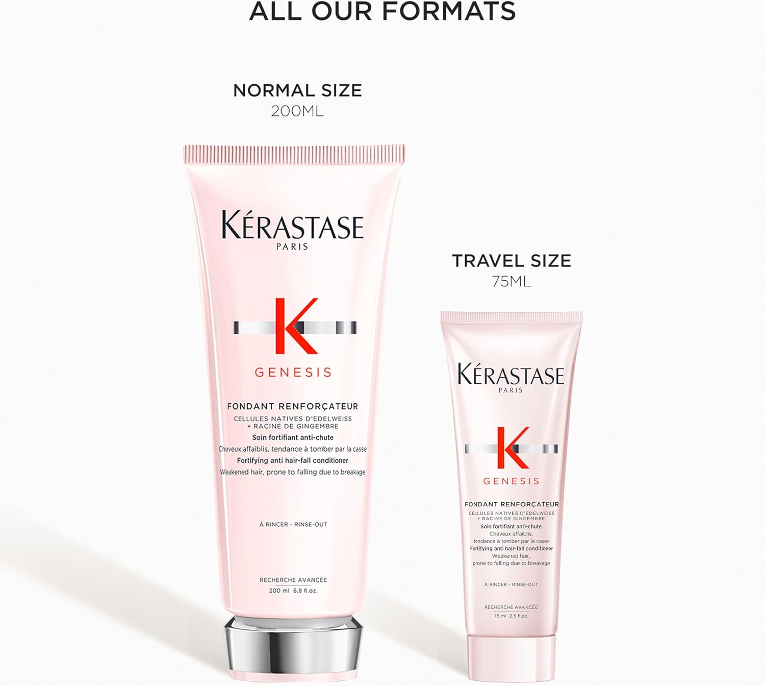 Kérastase Genesis Renforcateur Anti Hair-Fall Conditioner Travel Size – Professional Hair Care for Shine, Repair & Smoothness 75ml