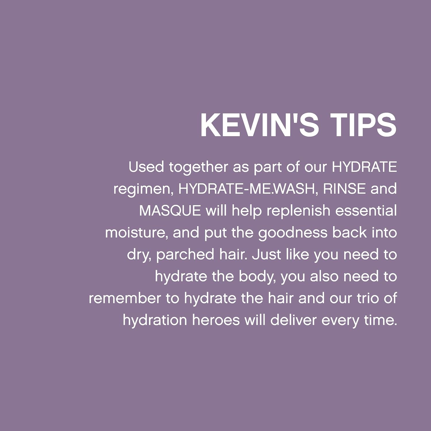 KEVIN.MURPHY HYDRATE-ME.RINSE Moisturising Hair Conditioner - For Normal & Dry Hair - Sulphate Free, Colour Safe Natural Hair Conditioner with Kakadu Plum & Antioxidants - 250 mL