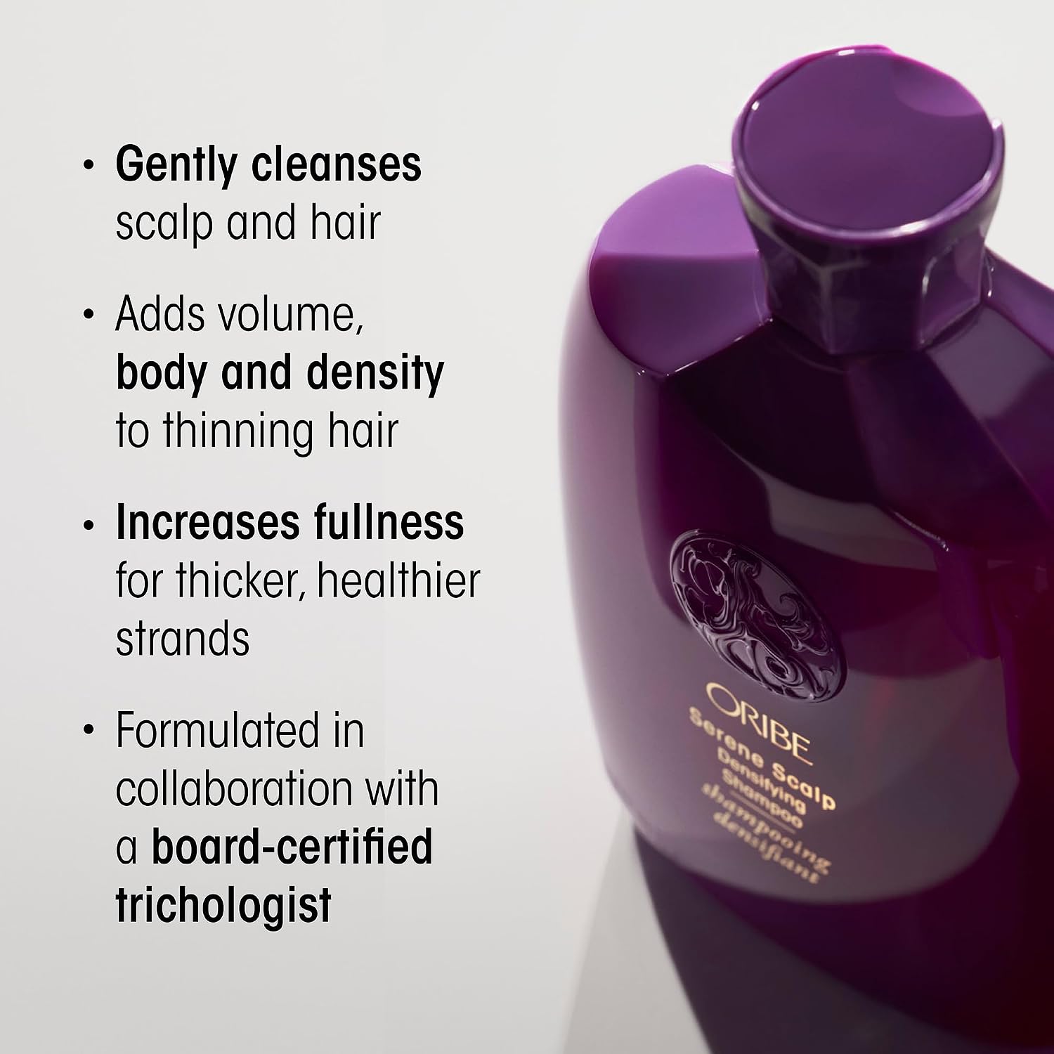 Oribe Serene Scalp Densifying Shampoo for Thinning Hair - Adds Volume, Body & Fullness for Thicker, Healthier Hair - Reduces Shedding & Stimulates Scalp - With Capixyl™ - 8.5 oz