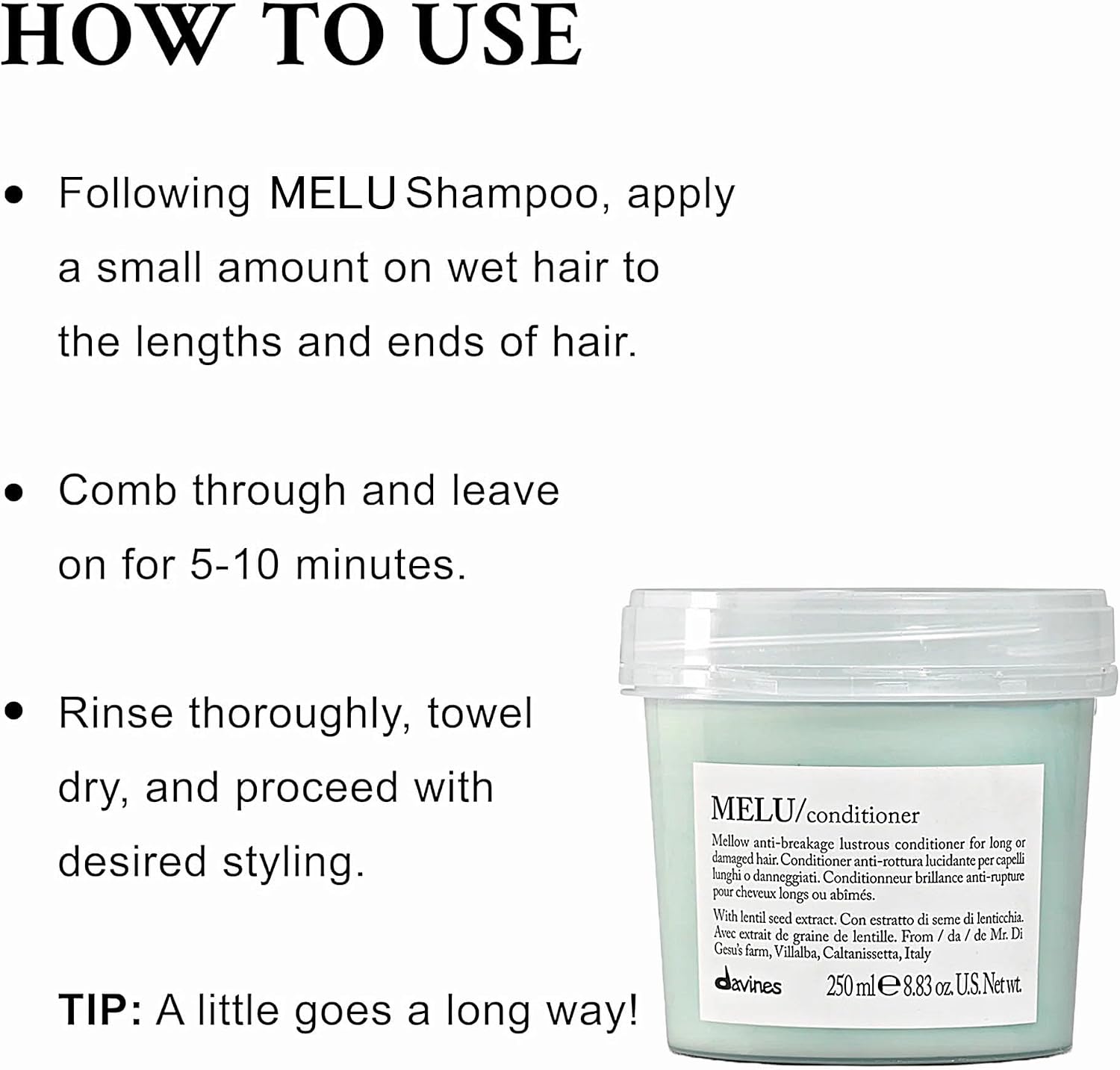 Davines MELU Spülung Mellow Anti-Bruch glänzend