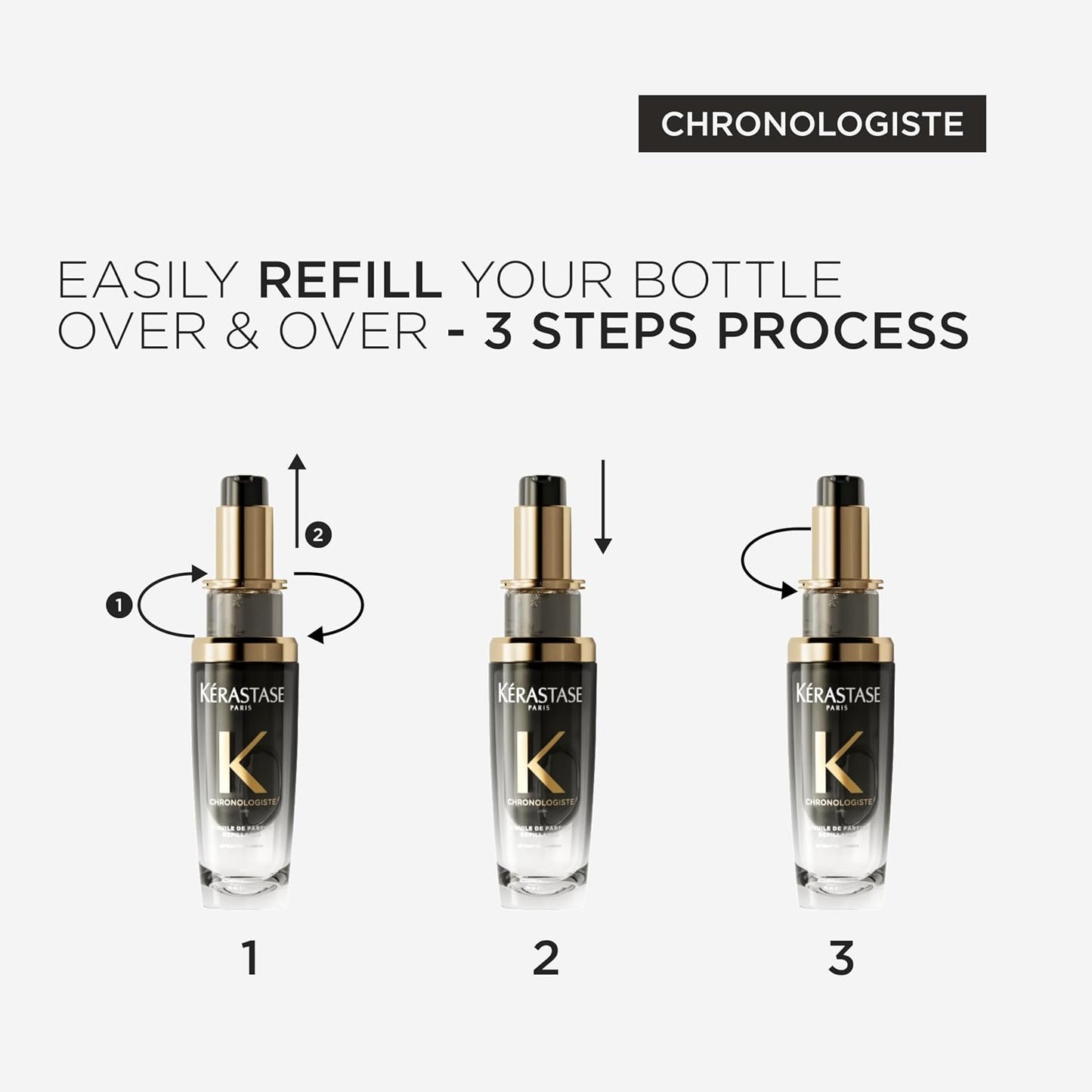 Kérastase Chronologiste Oil Refill – Professional Hair Care for Shine, Repair & Smoothness 75ml