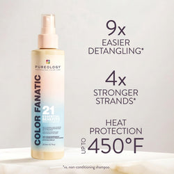 Pureology Color Fanatic Leave-in Conditioner | Hair Treatment and Detangler Spray | Smooths Frizz and Protects Hair Color From Fading | Heat Protectant | Vegan | 200ml