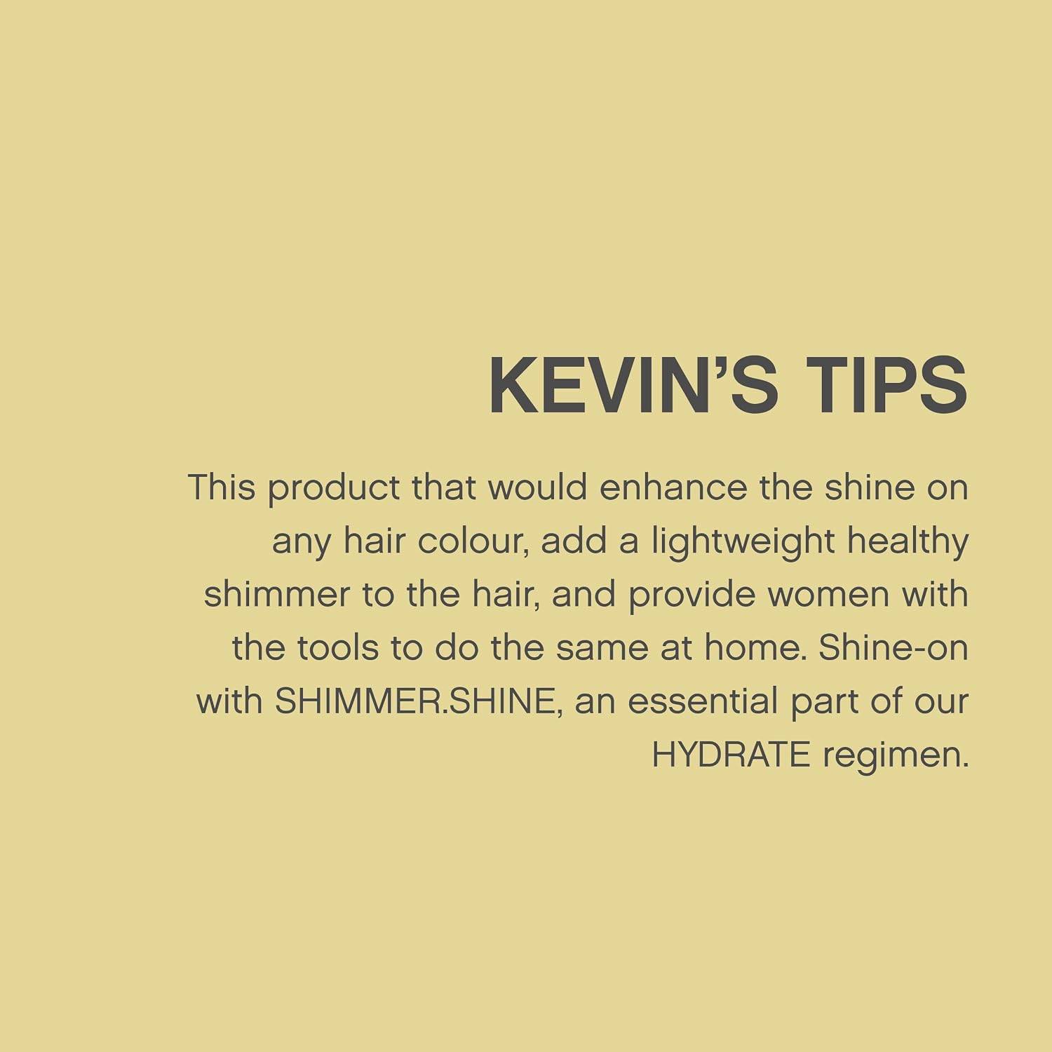 KEVIN.MURPHY SHIMMER.SHINE Leave-In Hair Repair Mist - For All Hair Types/Dry, Dull Hair - Hair Shine Treatment & Finishing Spray with Vitamins C & E, Baobab & Fruit Extracts - 100 mL