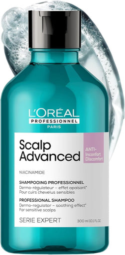L’Oréal Professionnel Scalp Advanced Anti-Discomfort Intense Soother Treatment | Salon Grade Treatment For Sensitive Scalps | Enriched with Niacinamide | Soothes & Hydrates the Scalp |with Niacinamide | 300 ml
