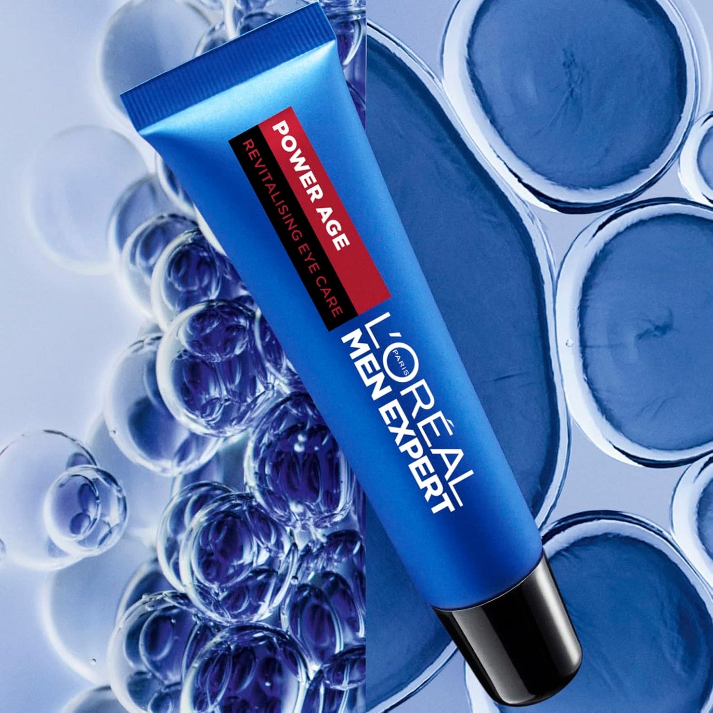 L'Oreal Paris Men Expert Power Age Revitalising Eye Cream 15ml, with Hyaluronic Acid, Smoothes Contour to Visibly Reduce Wrinkles, Dark Circles & Eye Bags