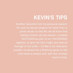 KEVIN.MURPHY DOO.OVER Dry Powder Finishing Spray - For All Hair/Oily Hair Types - Volumising, Texturising Hair Styling Powder with Tapioca Starch - - 250mL