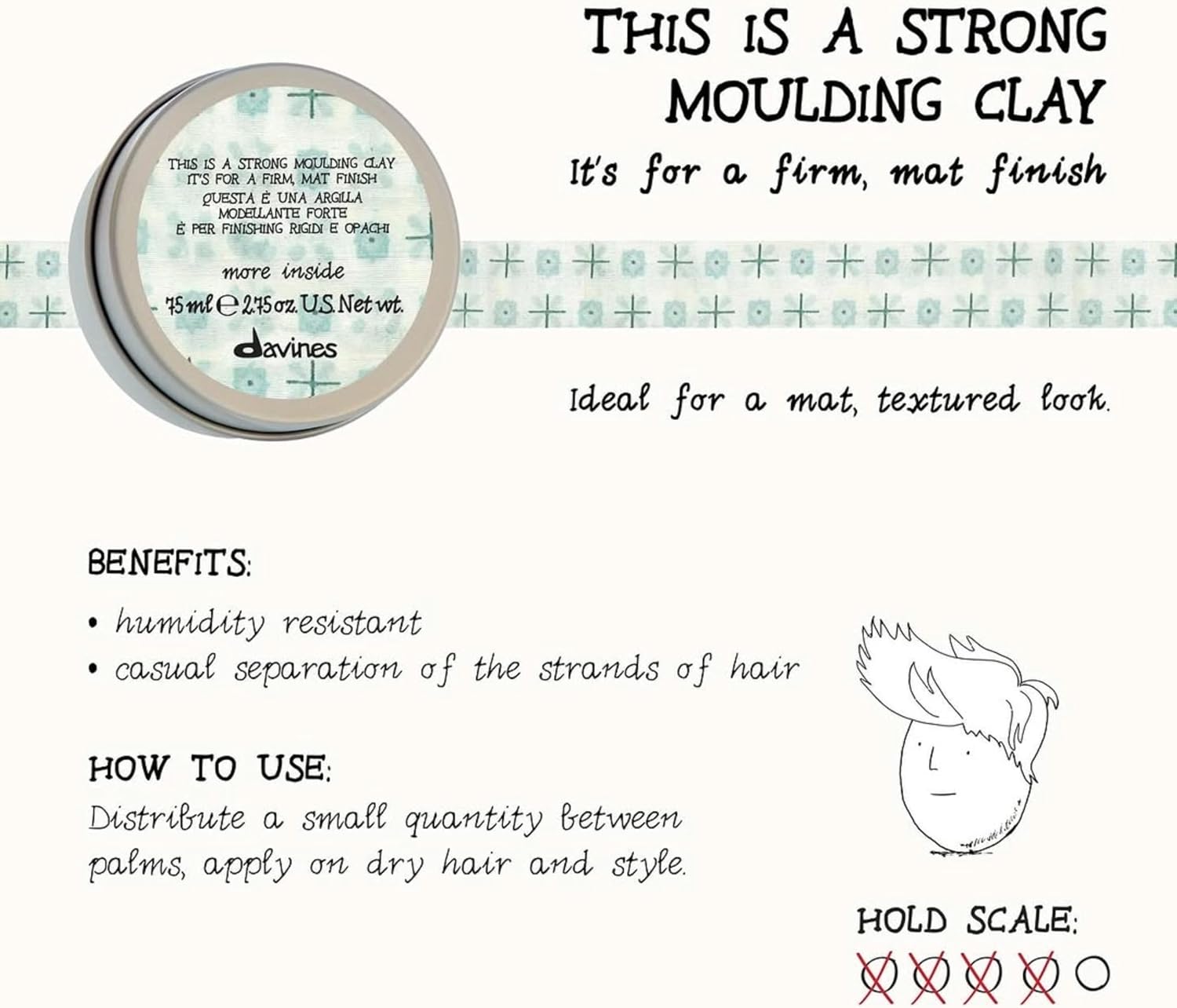 Davines More Inside Strong Moulding Clay 75 ml