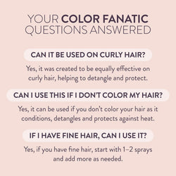 Pureology Color Fanatic Leave-in Conditioner | Hair Treatment and Detangler Spray | Smooths Frizz and Protects Hair Color From Fading | Heat Protectant | Vegan | 200ml