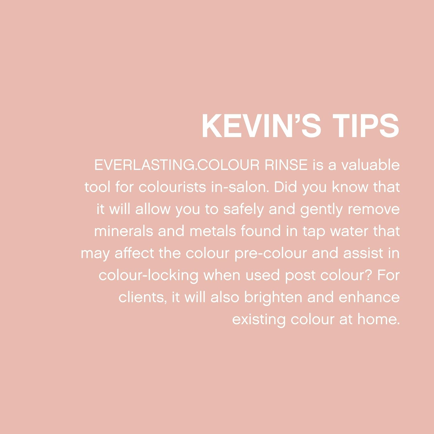 KEVIN.MURPHY EVERLASTING.COLOUR RINSE Sulphate-Free, Colour Protect Conditioner - For Coloured Hair & Professional Hair Colour Protection - pH Balanced Hair Conditioner with Protective Layer Technology - 250 mL
