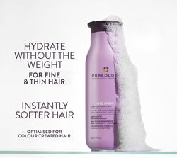 Pureology Hydrate Sheer Nourishing Shampoo | For Fine, Dry Color Treated Hair | Sulfate-Free | Silicone-Free | Vegan | 266 ml