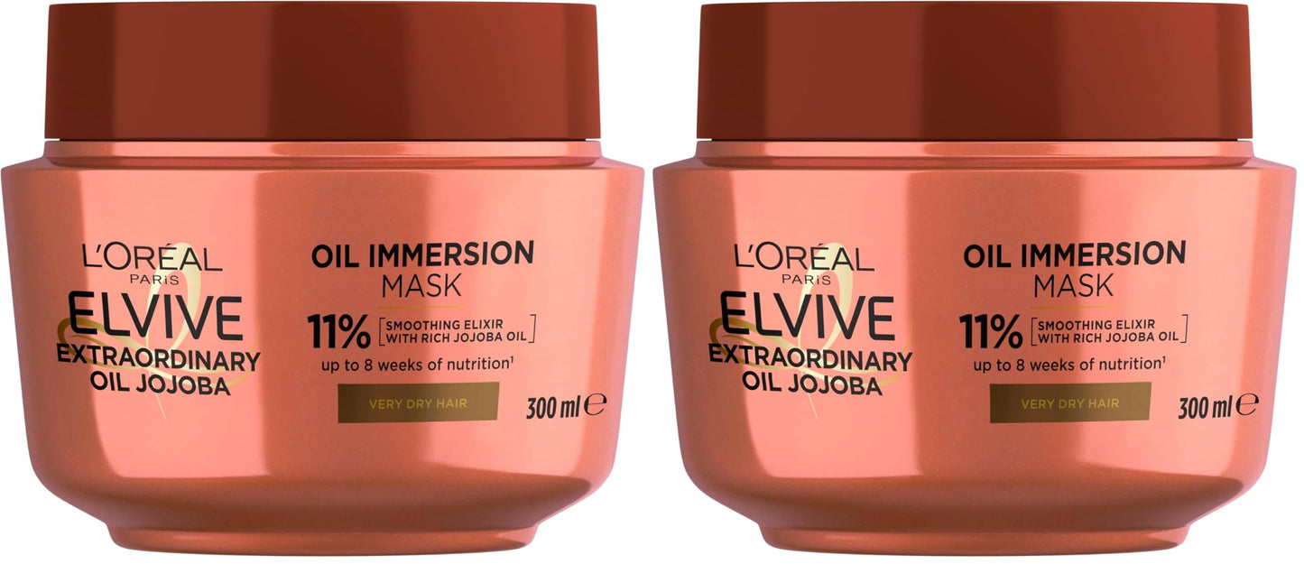 L'Oréal Paris, Elvive Extraordinary Oil, Jojoba Oil Immersion Mask, 300 ml