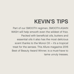 KEVIN.MURPHY SMOOTH.AGAIN.WASH Frizz Control Shampoo - For Thick, Coarse & Unruly Hair - Moisturising Sulphate Free Shampoo with Monoi Oil & Murumuru Butter - 250 mL