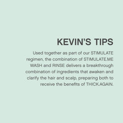 KEVIN.MURPHY STIMULATE-ME.WASH Thickening Clarifying Shampoo - For Thinning or Weak Hair & Scalp Cleansing - Sulphate-Free Formula With Camphor, Bergamot & Black Pepper - 250 mL