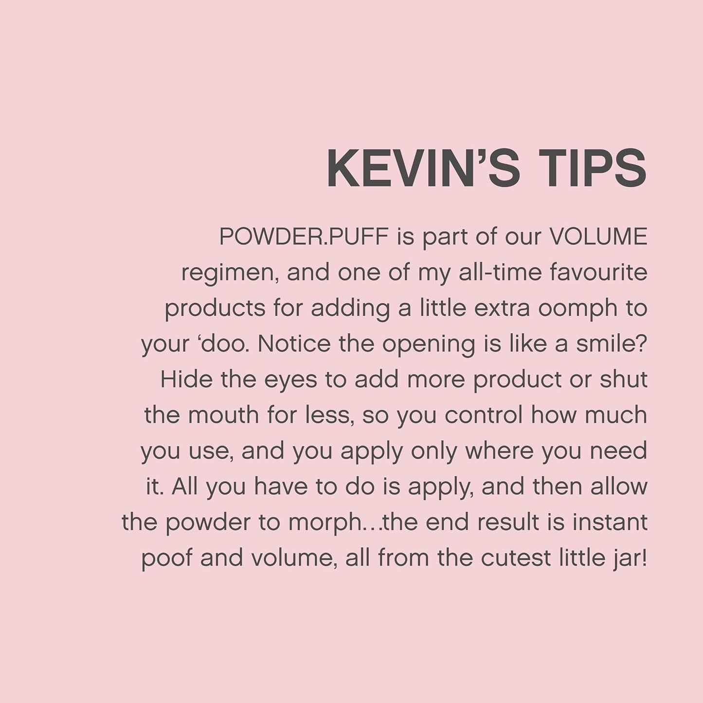KEVIN.MURPHY Powder Puff Volumising Hair Powder - For Fine or Flat Hair, All Hair Types - Dry Volume & Root Lifting Styling Powder with Weightless Texture - 14 g