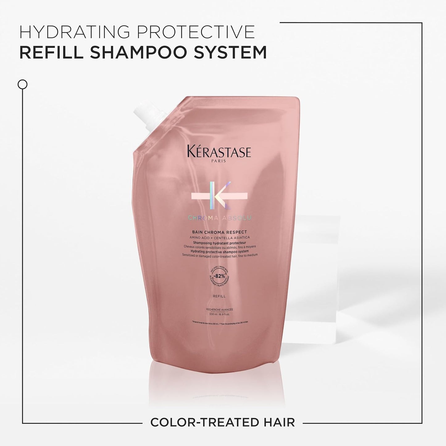 Kérastase Chroma Absolu Respect Refill Shampoo – Professional Hair Care for Shine, Repair & Smoothness 500ml