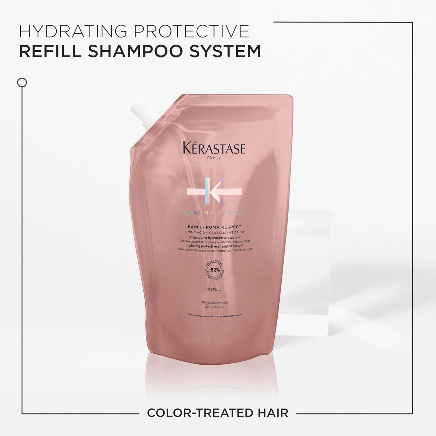 Kérastase Chroma Absolu Respect Refill Shampoo – Professional Hair Care for Shine, Repair & Smoothness 500ml
