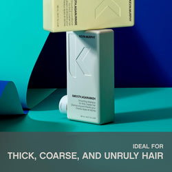 KEVIN.MURPHY SMOOTH.AGAIN.WASH Frizz Control Shampoo - For Thick, Coarse & Unruly Hair - Moisturising Sulphate Free Shampoo with Monoi Oil & Murumuru Butter - 250 mL