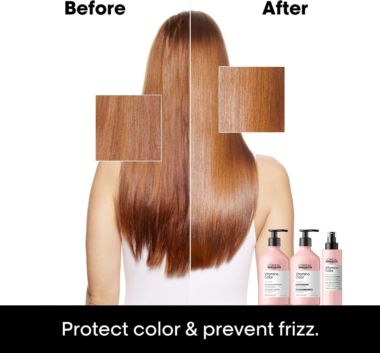 L'Oréal Professionnel Vitamino Color 10-1 Spray | Multi-Benefit Color Protecting Salon Haircare | Professional Resveratrol | 190ml