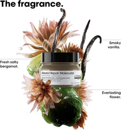 L'Oréal Professionnel Absolut Repair Molecular Mask | Repairing Salon Haircare for Damaged Hair | Peptides & Amino Acids | 250ml