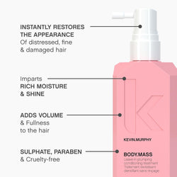 KEVIN.MURPHY Body Mass Leave-In Plumping Treatment Spray - For Fine & Thinning Hair - Thickening & Volumising Hair Spray with Oleanolic Acid & Baobab - 100 mL