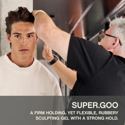 KEVIN.MURPHY SUPER.GOO Hair Styling Gel - For All Hair Types/Curl Enhancing - Strong Hold, Natural Finish, Sculpting Professional Hair Gel with Green Tea & Bamboo Extracts - 100 g