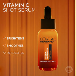 L'Oreal Paris Men Expert Hydra Energetic, 10% Pure Vitamin C, Brightening Face Serum, 30ml