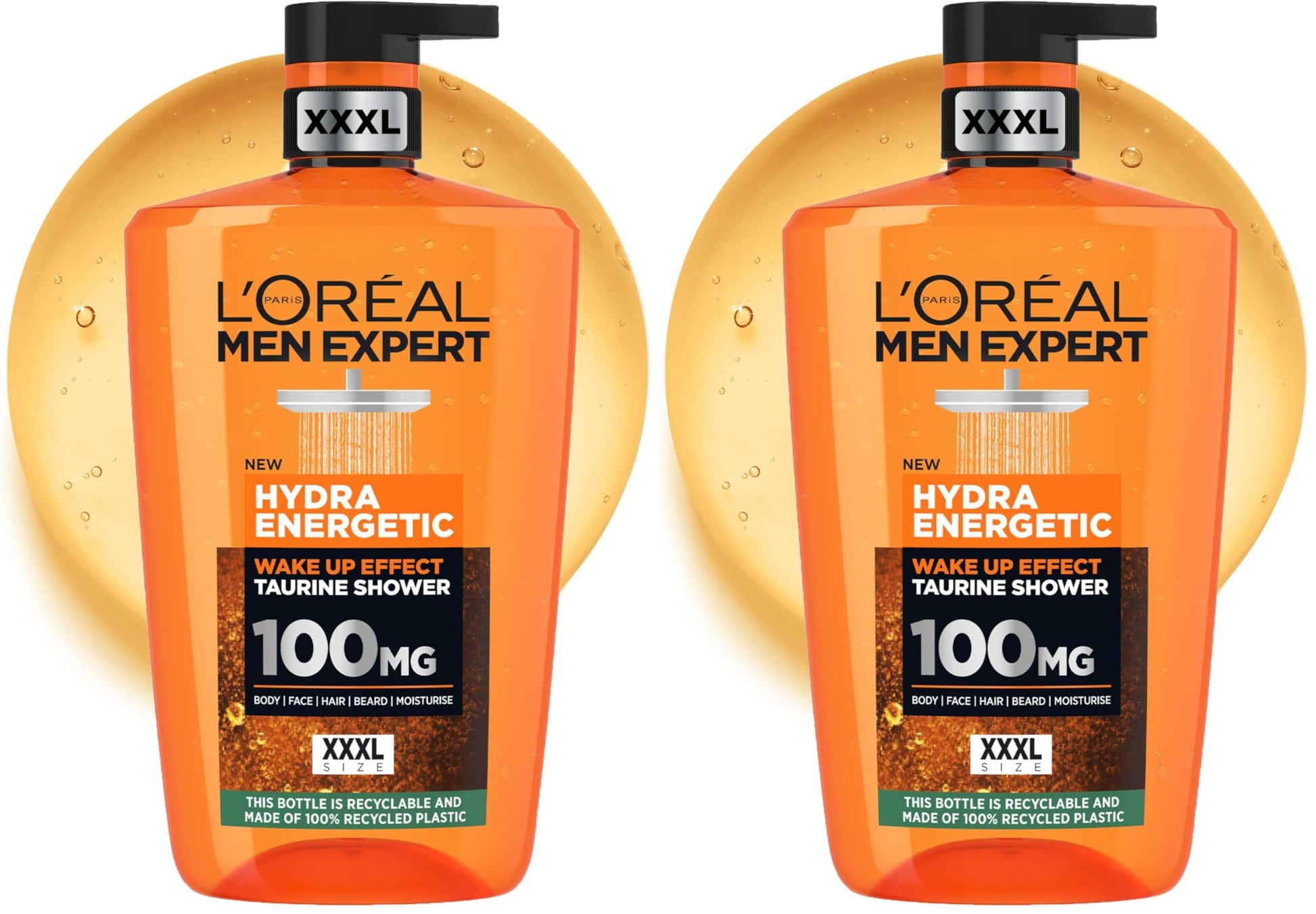 L'Oreal Paris Men Expert Pure Carbon 5-in-1 Body Wash & Shampoo XXXL 1L, Daily Shower Gel, for Cleansing Body, Face, Hair & Beard, Recyclable Bottle made of 100% Recycled Plastic