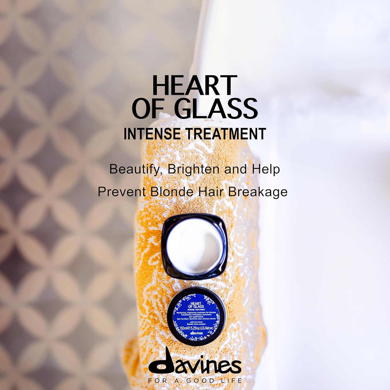 Davines Heart of Glass Intense Treatment for Blonde Care, 5.29 oz.