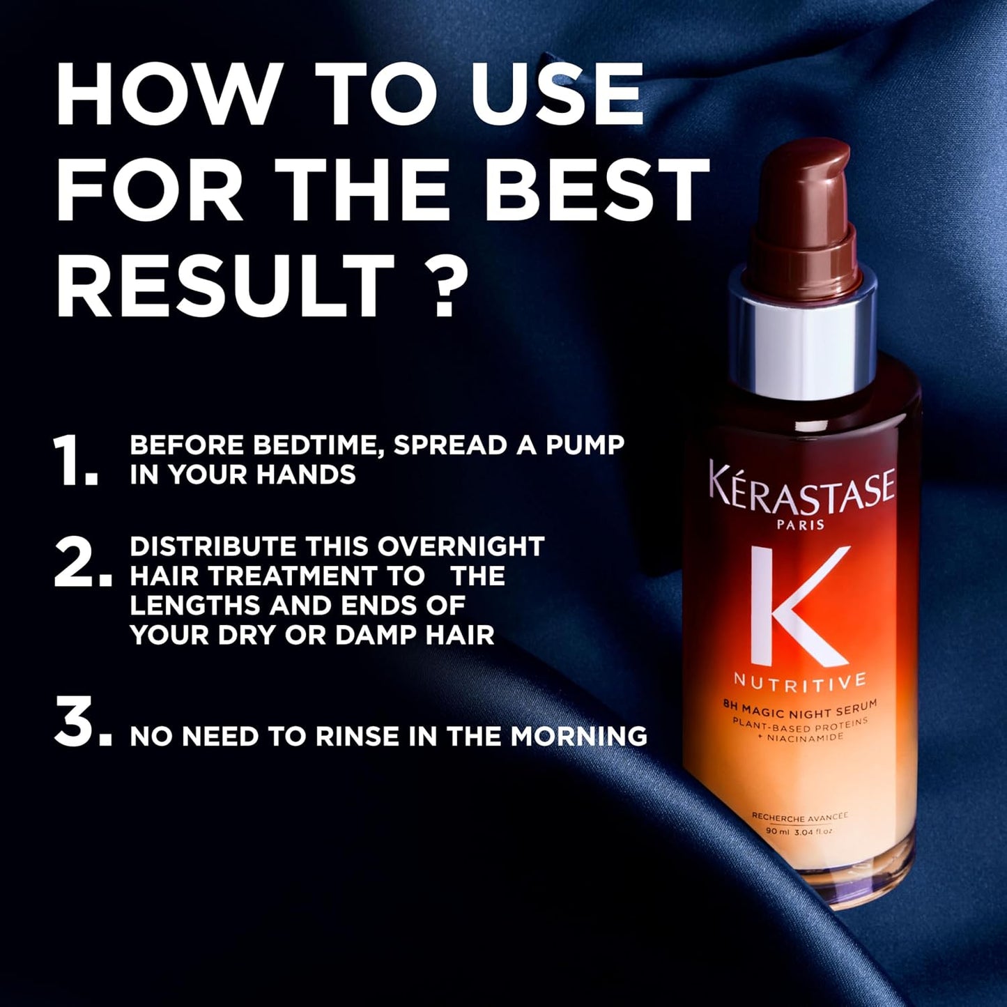 Kérastase Nutritive 8H Magic Night Serum – Professional Hair Care for Shine, Repair & Smoothness 90ml
