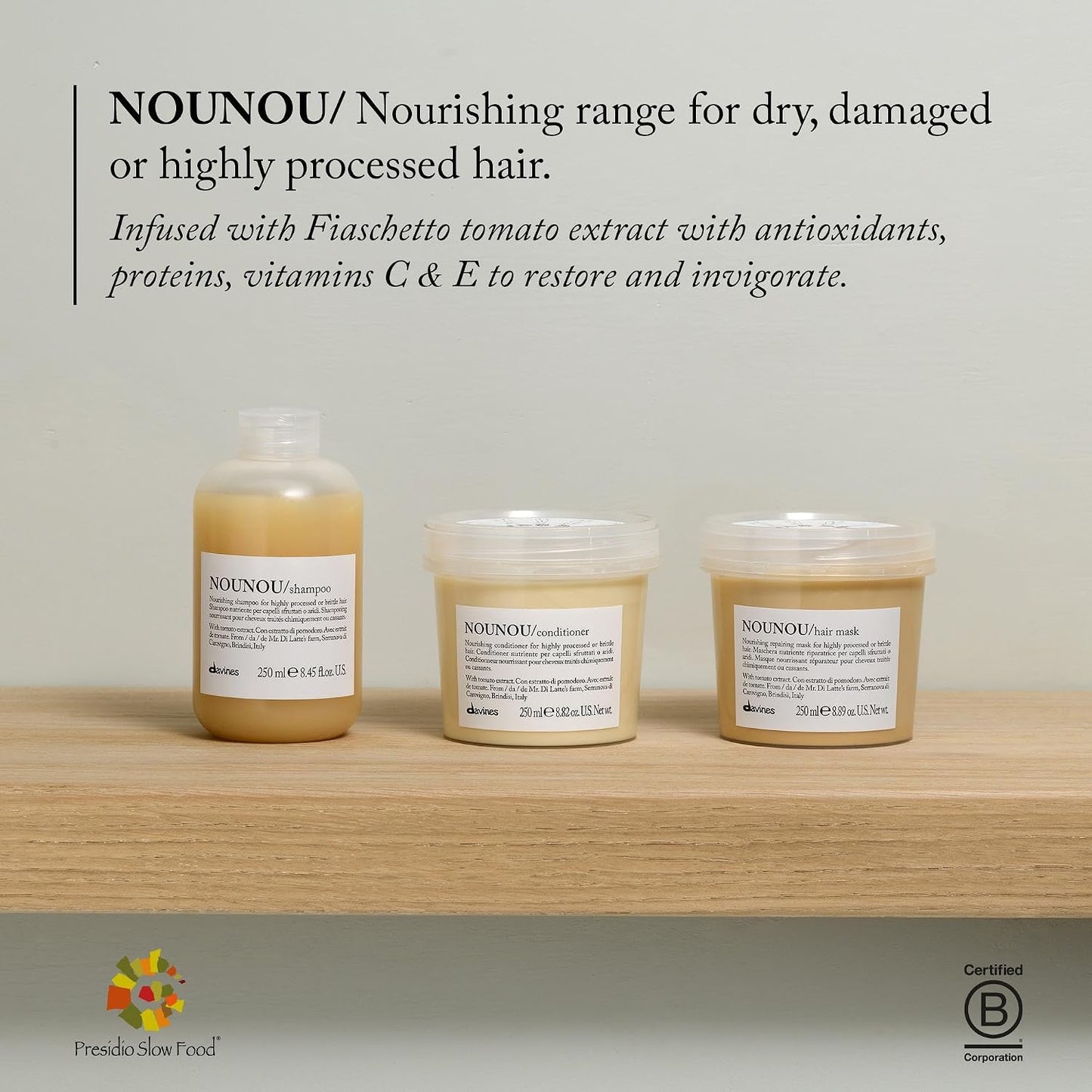 Davines NOUNOU Nourishing Illuminating Shampoo For Color-Treated Hair, 250 ml